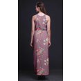 thumbnail image 2 of Bimba Floral Ladies Crew Neck Waist String Print Maxi Dress with Side Slits Summer Wear-XX-Large, 2 of 6