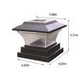 thumbnail image 2 of Solar Post Lights Outdoor Fence Cap Light for Posts Patio Garden Decoration White Lighting Black，Lighting Solar Outdoor Post Cap Lights Light for Fence, 2 of 8