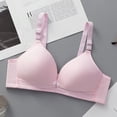 thumbnail image 3 of Bigersell Ladies Bras V-Neck Wire-Free Bra Support Women Backless Strapless Bra Soft Bra Style R-11 Basic Bra Strap Nylon No Underwire Bra Feature Everyday Bras Underwear Pink XXL, 3 of 3