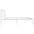 thumbnail image 5 of vidaXL Metal Bed Frame with Headboard White 100x200 cm, 5 of 5