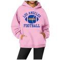 thumbnail image 2 of WEAIXIMIUNG Sweat-Shirt Surdimensionné pour Femmes Plus 3TG Sweat à Capuche Décontracté Col Rond Imprimé Lettre Football de Ville, 2 of 3