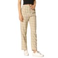 thumbnail image 4 of Unique Bargains Women's Christmas Plaid Pockets Elastic Waist Straight Leg Pant, 4 of 7
