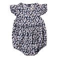 thumbnail image 1 of Xingqing Newborn Baby Girl Floral Ruffle Sleeve Classical Round Back Button Outfit, 1 of 10