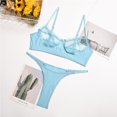 thumbnail image 1 of XZNGL Women Sexy Transparent Underwear Sling Solid Color Shortened Underwear Set, 1 of 1