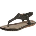 thumbnail image 1 of Hyknon Sandals for Women Large Size New Toe Clip Rhinestone Sandals Elastic Flat Shoes Arch Support Comfortable Sandals, 1 of 5