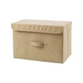 thumbnail image 1 of Bellella Boîte de Rangement en Coton et Lin Pliable en Tissu Cube pour Vêtements Organisateur à Fermeture Éclair avec Couvercle et Poignée, 1 of 5