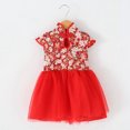 thumbnail image 2 of WEAIXIMIUNG Robes pour Enfants Filles Taille 8 Petite Printemps Petite Fille Robe de Fête Robe Qipao Chinoise, 2 of 3