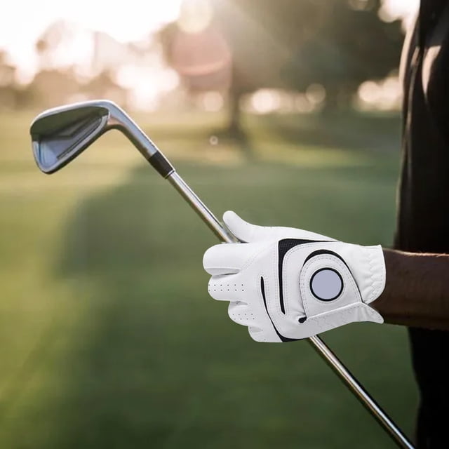 Left Handed Golf Glove for Men | Slip Proof Lambskin Leather Sports Glove | All Season Breathable Club Glove for Enhanced Grip and Comfort | Practice and Game Use