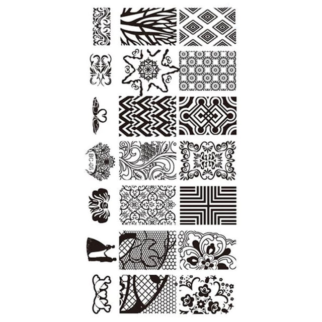Lace Stamper Nails Art Stamp Lace Template Stamping Nail Template Flowers Image Printer Plate