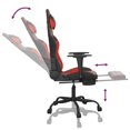 thumbnail image 5 of vidaXL Gaming Chair with Footrest Black and Red Faux Leather, 5 of 5