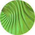 thumbnail image 1 of Ahgly Company Tapis Rond Lavable en Machine Intérieur Transitionnel Vert Émeraude, 4 Pieds Rond, 1 of 7