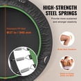 thumbnail image 3 of 52" Foldable Mini Fitness Trampoline Adults Exercise Rebounder with Handle, 3 of 9