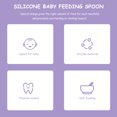 thumbnail image 2 of MasteelfCA 2pcs Silicone Baby Feeding Spoons with Container Case Baby Utensil (Purple and Green）, 2 of 7