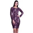 thumbnail image 2 of Moomaya Womens Full Sleeve Printed Midi Length Printed Bodycon Dress, 2 of 6