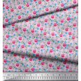 thumbnail image 3 of Soimoi Modal Satin Fabric Leaves & Floral Artistic Print Fabric by The Yard 42 Inch Wide, 3 of 5