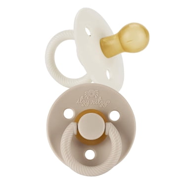 Itzy Ritzy Itzy Soother Suces en caoutchouc naturel paquet de 2, Coconut et Toast, pour nourrissons, 0 mois et plus
