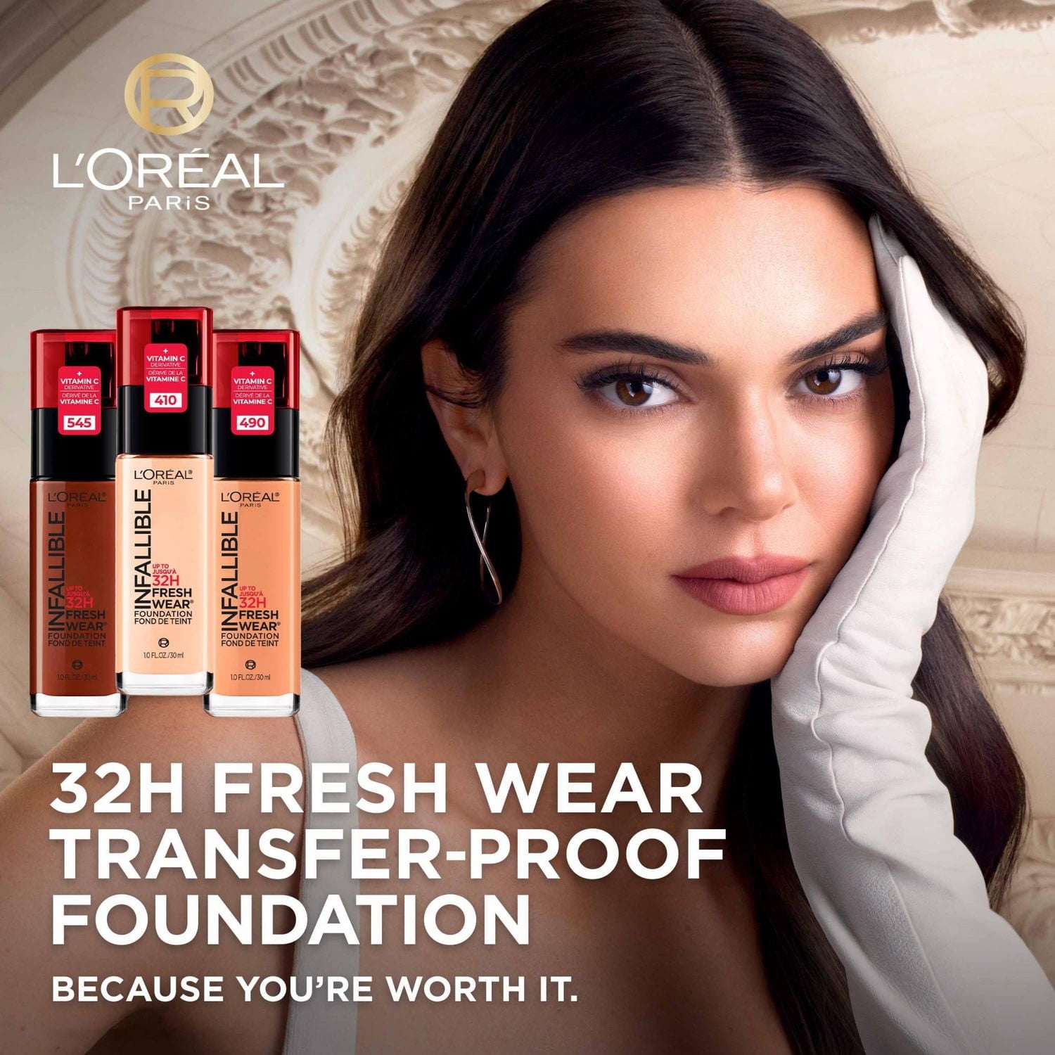 L'Oreal Paris Fond de Teint Infallible Fresh Wear, Formule Liquide Longue Tenue, 30ml