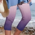 thumbnail image 2 of Yuyuzo Womens Plus Size Capris High Waisted Straight Leg Solid Color Bottom Capri Pants for Women 3/4 Slacks, 2 of 5