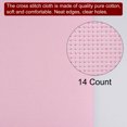 thumbnail image 4 of Unique Bargains 14 Count Cross Stitch Cloth 20 by 28 Inch Embroidery Fabric, Pink, 4 of 6