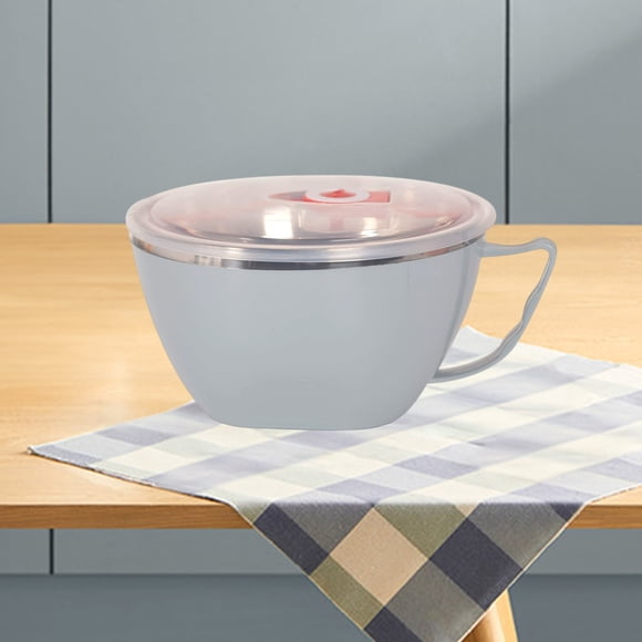 DIANWUDG Straw Small Size Rice Bowl Soup Bowl Household Tableware Students Scald Bowl Soaking Bowl