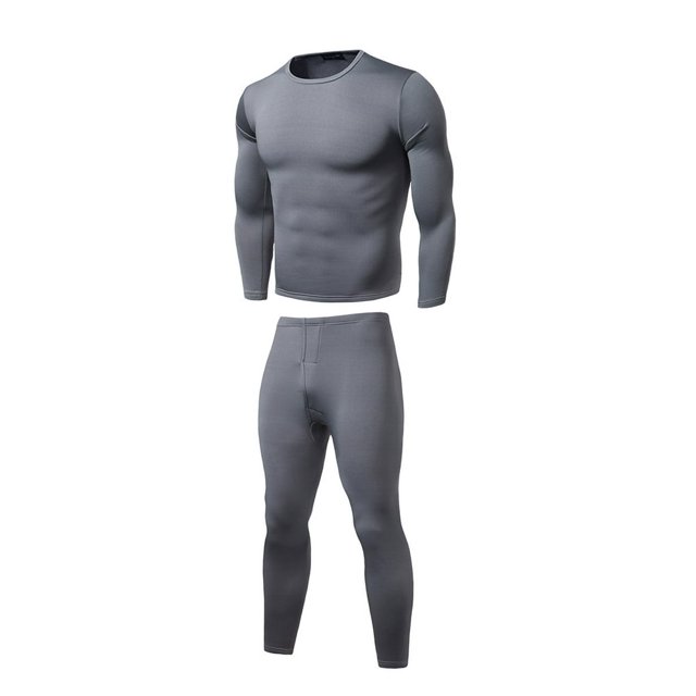 Thermal Underwear for Men Solid Fleece Lined Base Layer Set for Cold Weather