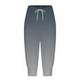 thumbnail image 3 of Capris For Women Casual Gradient Print Pants High Waist Bottom Drawstring Joggers Casual Pants Womens Pants Casual Womens Sports Pants Business Casual for Women Pants plus Size Elastic Waist Pants for, 3 of 4