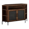 thumbnail image 1 of Maverick 48" Industrial Mesh Door Corner TV Stand in Dark Walnut, 1 of 4