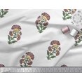 thumbnail image 3 of Soimoi Rayon Crepe Fabric Leaves & Floral Block Fabric Prints by Yard 46 Inch Wide, 3 of 3
