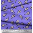 thumbnail image 2 of Soimoi Purple Poly Georgette Fabric Floral & Paisley Print Fabric by the Yard 42 Inch Wide, 2 of 3