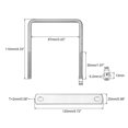 thumbnail image 2 of Unique Bargains Square U-Bolts 2 Sets 87mm Inner Width 110mm Length M8 304 Stainless Steel U Clamp Bolt, 2 of 5