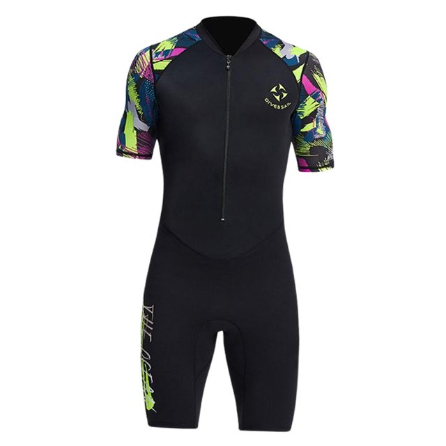 Combinaison Isothermique 5 mm en Néoprène Chaude à Manches Courtes pour Plongée par Temps Froid, Combinaison Humide pour Femmes Adultes, Plongée, Natation, Plongée sous-Marine, Surf, Maillot de Bain, L L