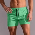 thumbnail image 1 of EOYWHK Mens Swim Trunks 3 inch Athletic Gym Shorts Solid Color Hot Spring Holiday Swimming Surfing Bottom, 1 of 4
