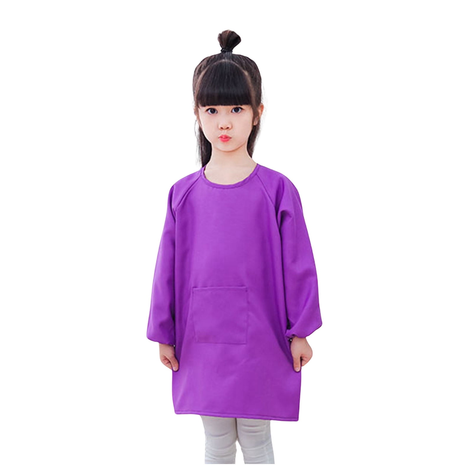 Blouse Peinture Enfant Manche Longue – Tablier Imperméable Réutilisable Avec Poche – Pour Arts Plastiques, Activités Scolaires Et Bricolage – De 7 à 12 Ans (Vert, Noir)