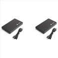 thumbnail image 1 of 2X USB 3.0 HDD Enclosure 5Gbps 2.5Inch HDD Case SATA External Closure HDD Case Box for PC Hard Drive Case,2 x Hard Drive Enclosure 2 x USB Cable,Black, 1 of 9