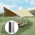 thumbnail image 2 of 8 Section Adjustable Tarp Poles Camping Canopy Pole Outdoor Black, 2 of 8