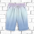 thumbnail image 2 of Plebaso Men's Stylish Shorts Gradient Color Summer Beach Shorts Drawstring Casual Knee Length Shorts, 2 of 3