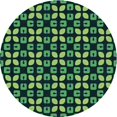 thumbnail image 1 of Ahgly Company Tapis d'Intérieur Ronds Transitionnels Lavables à la Machine, Vert Sarcelle Profond, 5 Pieds Rond, 1 of 7