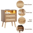 thumbnail image 4 of Vabches Rattan Nightstand with USB and 2 Drawers for Bedroom, Living Room (1 Pack), 4 of 10