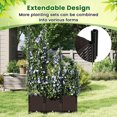 thumbnail image 4 of Gymax Jardinière Surélevée de 87 Pieds' de Hauteur avec Bac à Plantes et Treillis, Roues Verrouillables, Intérieur Extérieur, 4 of 10