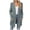 Blue, variant on Splozh Cute Sweaters Women Fall and Winter Casual Long Sleeve Cardigan Mid Length Solid Color Knitted Cardigan with Pockets Black,M