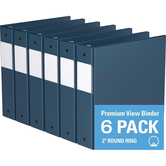 Davis Group, Premium Economy, Round Ring, Binder, 6 Pack, 2"