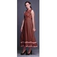 thumbnail image 3 of Bimba Robe Anarkali à Col Mandarin Imprimée Damassé Brick Red2 pour Femme, Kurta Ethnique Indienne, Très Grand, 3 of 6