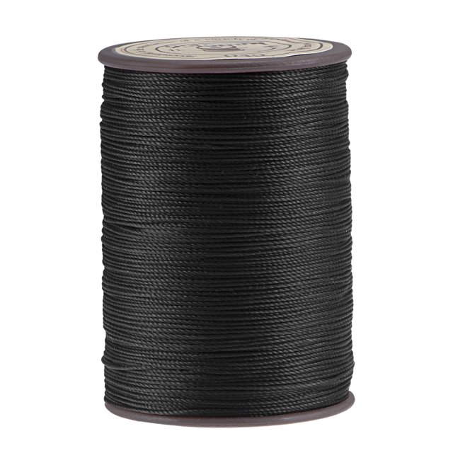 Unique Bargains Fil Ciré en Polyester Noir, 175 Verges