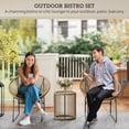 thumbnail image 4 of Outsunny 3 Piece Wicker Patio Furniture Set, Bistro Set with Cushions, 4 of 10