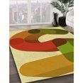 thumbnail image 3 of Ahgly Company Tapis d'Intérieur Lavable en Machine Carré Transitionnel Acajou Brun, 7 Pieds Carré, 3 of 7