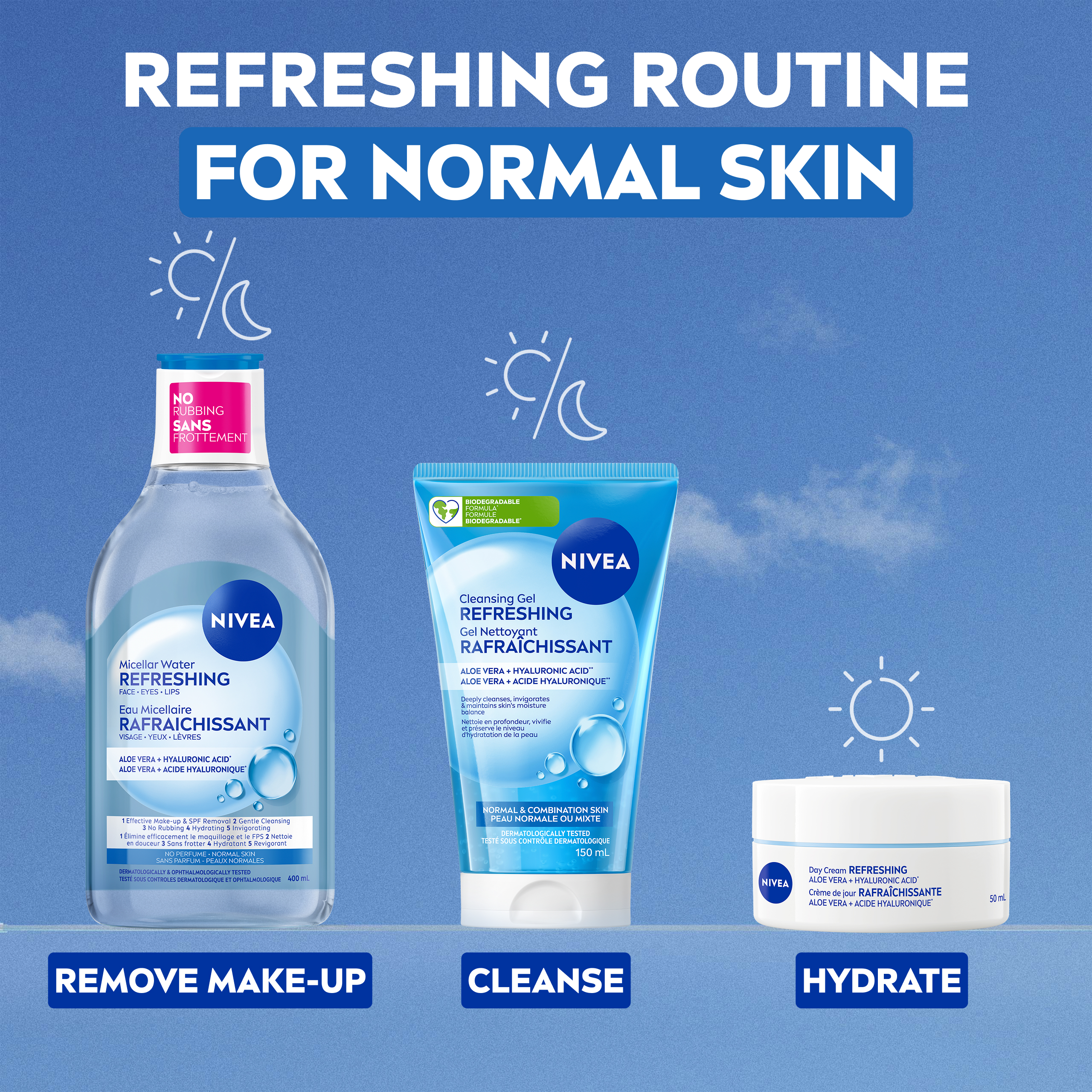 NIVEA Crème de Jour Rafraîchissante, Crème de Soin avec Aloe Vera, 50mL