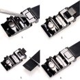 thumbnail image 4 of Men‘s Solid Buckle with Automatic Ratchet Leather Belt 35mm Wide 1 3/8, 4 of 5