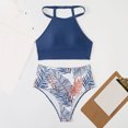 thumbnail image 5 of CEHVOM Maillot de Bain Femme Fendu, Taille Apparente, Bikini Imprimé, 5 of 5