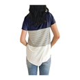 thumbnail image 4 of EIMELI T-shirt de Maternité Allaitement Hauts d'Allaitement Rayé Manches Courtes, 4 of 4