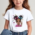 thumbnail image 2 of T-shirts Graphiques pour Fille Col Rond Manches Courtes Mignons Hauts d'Été T-Shirts, 2 of 7